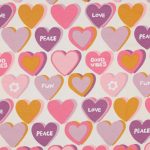 Sommersweat, French Terry, Herzen auf Weiß