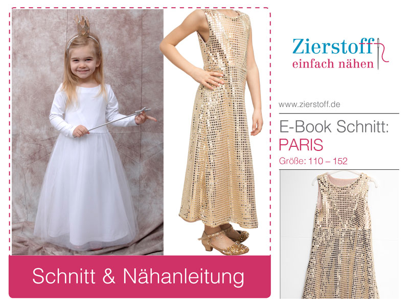 Kleid “PARIS”, Gr. 110 – 152 [Digital]