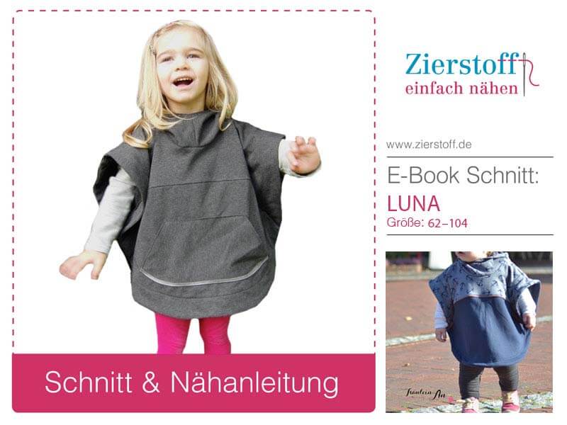 Cape / Poncho “LUNA”, Gr. 62 – 104 [Digital]