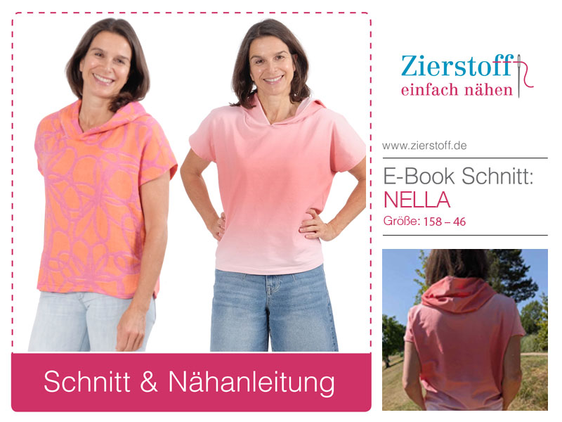 Kapuzenshirt “NELLA”, Gr. 158 – Damengr. 46 [Digital]