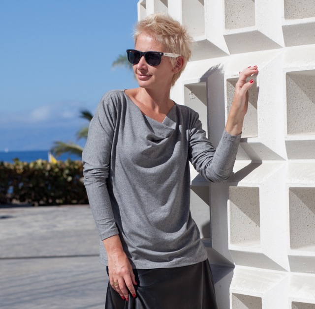 Jersey, weicher Rippenjersey, Schwarz – Bild 7