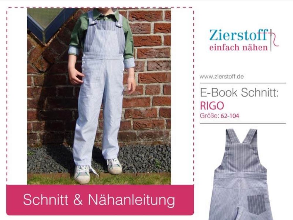Latzhose “RIGO”, Gr. 62 – 104 [Digital]