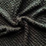 Strickstoff, Lochstrickerei, Wabenoptik, Schwarz